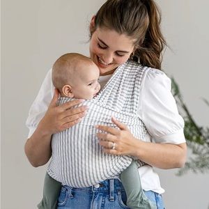 Solly Baby Wrap - Natural and Grey Strip